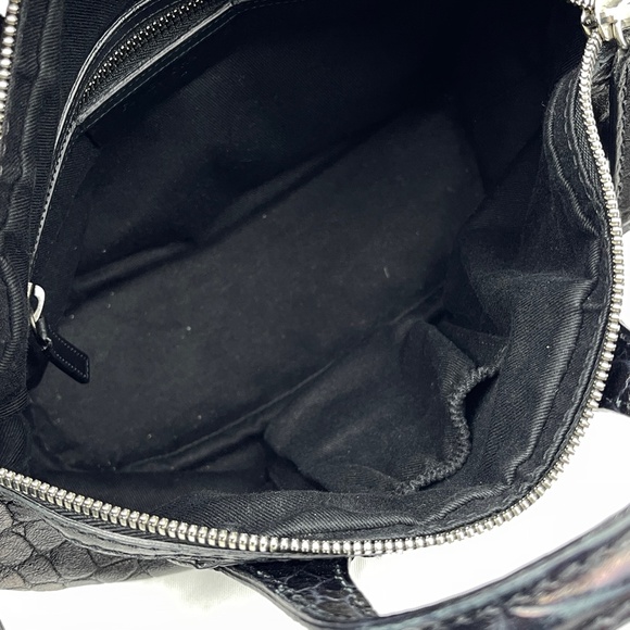 GIVENCHY Nightingale Calfskin Leather handbag Zipper bag Strap black brown HTF - Picture 7 of 12